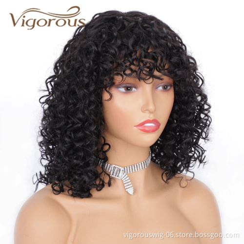 Black Brazilian Wholesale Bob Short Cheap Gluless Natural Afro Kinky Curly Real Raw Hair 100% Human Hair
